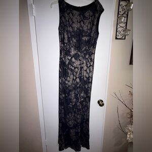 💙 Elegant Navy Lace Maxi Dress | Size XL | Sleeveless Formal Evening 💙